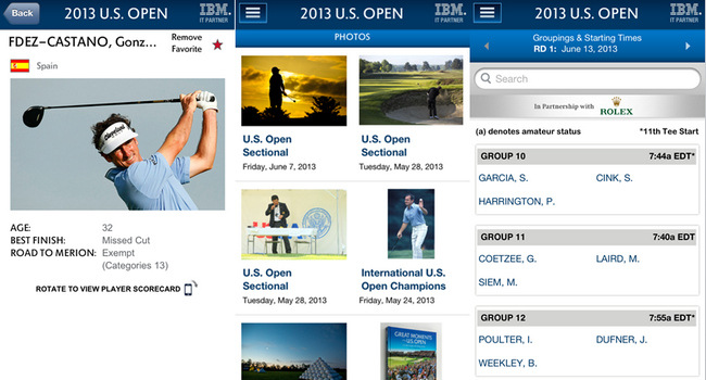 Aplicación US Open Golf Android iPhone iPad 2013 Merion Golf Club