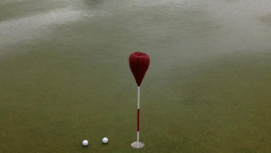 Putting green inundado Merion Golf Club - @CH3golf