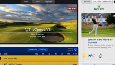 Aplicación The Open 2013 para iPad - Golf