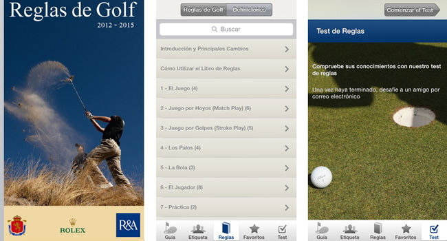 Aplicación Reglas del Golf para iPhone y iPad - RFEG