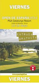Entrada Gratis Open de España de golf - 2014 - PGA Cataluña - Viernes