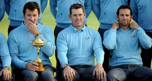 Sergio García y Nick Faldo useless inútil Ryder Cup Golf