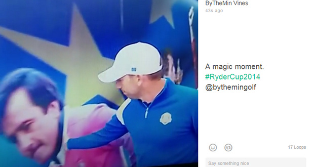 Sergio García besa la imagen de Seve Ballesteros - Ryder Cup - Golf